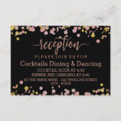 Confetti Sparkle Shine Rose Goldene Hochzeit Empfa Begleitkarte (Vorderseite)