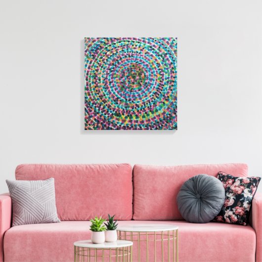 Confetti Spirals Stretched Canvas Print Leinwanddruck (Insitu (Wohnzimmer))