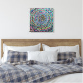 Confetti Spirals Stretched Canvas Print Leinwanddruck (Insitu (Schlafzimmer))