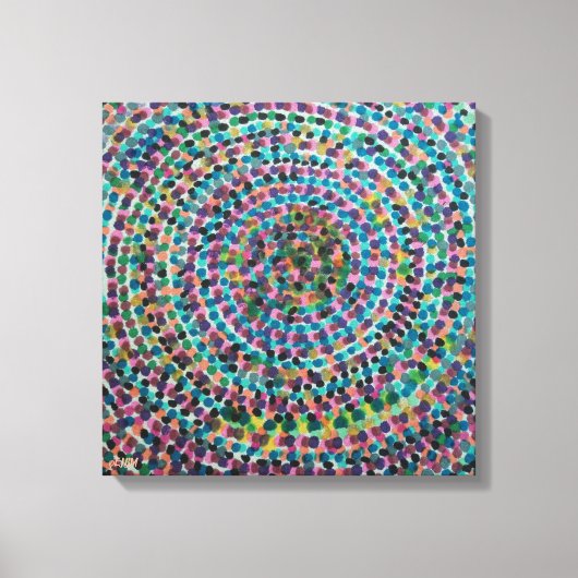 Confetti Spirals Stretched Canvas Print Leinwanddruck (Vorderseite)
