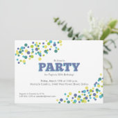 Confetti Sprinkle Geburtstagsparty Limon Einladung (Stehend Vorderseite)