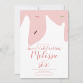 Confetti Sprinkles Tropfsteinmuster aus Eiscreme Einladung (Vorderseite)