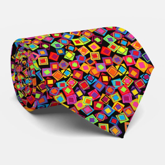 Confetti Squares Krawatte (Gerollt)