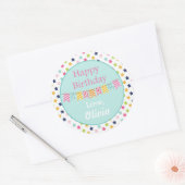 Confetti Stars Custom Birthday Stickers (Umschlag)