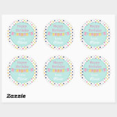 Confetti Stars Custom Birthday Stickers (Blatt)