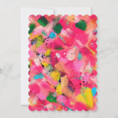 Confetti Storm Abstrakt-Art Einladungen zum Geburt (Rückseite)