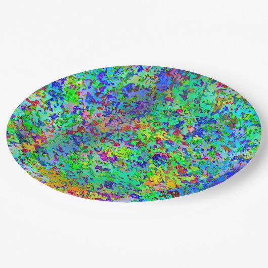 Confetti Storm Pappteller (Schrägansicht)