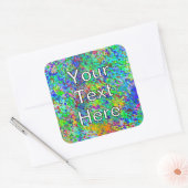 Confetti Storm Quadratischer Aufkleber (Umschlag)