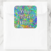 Confetti Storm Quadratischer Aufkleber (Tasche)