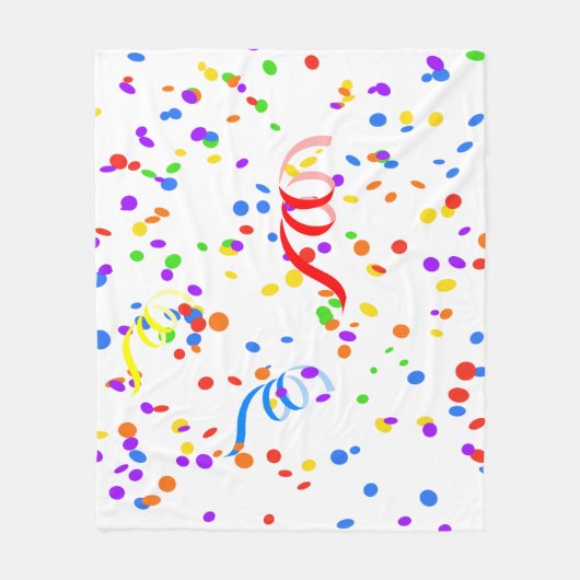 Confetti streamer Party Karneval Fleecedecke (Vorderseite)