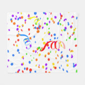 Confetti streamer Party Karneval Fleecedecke (Vorderseite (Horizontal))