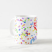 Confetti streamer Party Karneval Kaffeetasse (Vorderseite Links)