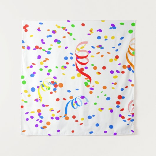 Confetti streamer Party Karneval Wandteppich (Vorderseite)