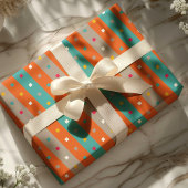 Confetti Stripe Geometric Geschenkpapier