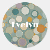 Confetti-Ströme Runder Aufkleber (Vorderseite)