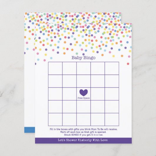 Confetti Theme Baby Showspiel (Vorne/Hinten)