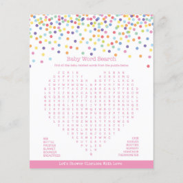 Confetti Theme Baby Showspiel Flyer