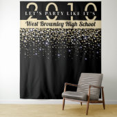 Confetti themed School Wiedersehen Fotobooth Hinte Wandteppich (Beispiel)