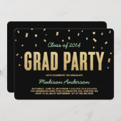 Confetti Toss | Einladung zur Graduiertengruppe (Vorne/Hinten)