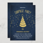 Confetti Überraschung Geburtstagspartei Einladung (Vorne/Hinten)