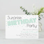 Confetti Überraschung Geburtstagsparty Einladungen (Stehend Vorderseite)