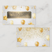 Confetti und Balloons | Veranstaltungen Visitenkarte (Vorne/Hinten)