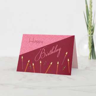 Confetti und Candles Geburtstagskarte Karte