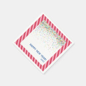 Confetti und Candy Cane Streifen Papier Napkin Serviette (Ecke)