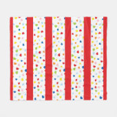 Confetti und Red Stripe Fleece Blanket (Vorderseite (Horizontal))