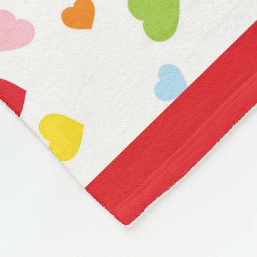 Confetti und Red Stripe Fleece Blanket (Ecke)