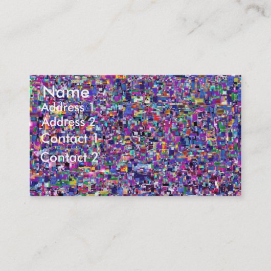 Confetti-Visitenkarte Visitenkarte (Vorderseite)