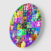 Confetti Wall Clock Große Wanduhr (Winkel)