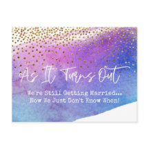 Confetti & Watercolor Sassy Verspätete Hochzeit