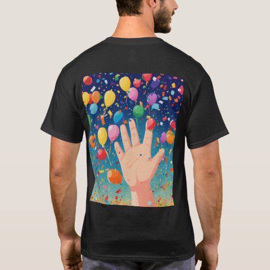 Confetti.Webp-Design T-Shirt (Rückseite)