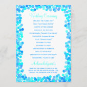 Confetti Wedding Programs Programm (Rückseite)