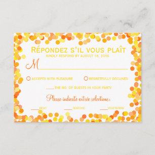 Confetti Wedding Response Cards RSVP Karte