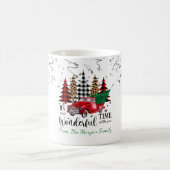 Confetti, Weihnachten Roter Lkw Pine Tree Schnee Kaffeetasse (Mittel)
