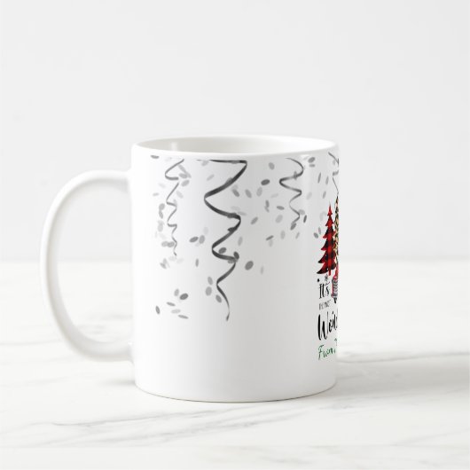 Confetti, Weihnachten Roter Lkw Pine Tree Schnee Kaffeetasse (Links)