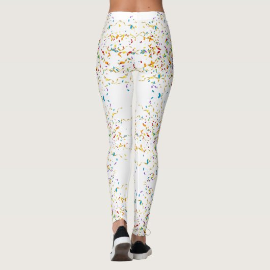 Confetti-Weiß Leggings (Rückseite)