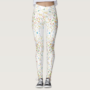 Confetti-Weiß Leggings