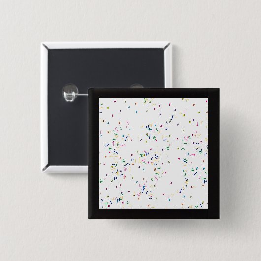 Confetti White Background Button (Vorne & Hinten)