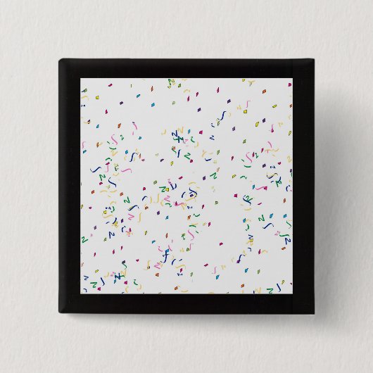 Confetti White Background Button (Vorderseite)