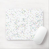 Confetti White Background Mousepad (Mit Mouse)