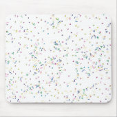Confetti White Background Mousepad (Vorne)