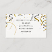 Confetti Wine Stain Visitenkarte (Rückseite)