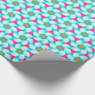 Confetti Wirbel Türkis Blau Pink Wrapping Paper Geschenkpapier
