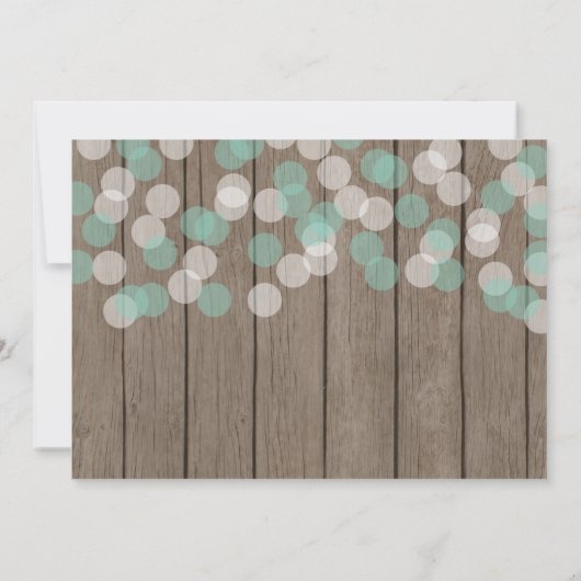 Confetti Wood Rustic Couples Dusche Einladung (Rückseite)