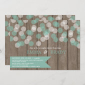 Confetti Wood Rustic Couples Dusche Einladung (Vorne/Hinten)