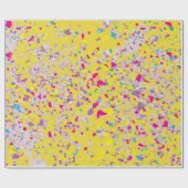 Confetti Yellow Wrapping Paper Geschenkpapier (Flach)