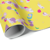 Confetti Yellow Wrapping Paper Geschenkpapier (Rolleneckpunkt)